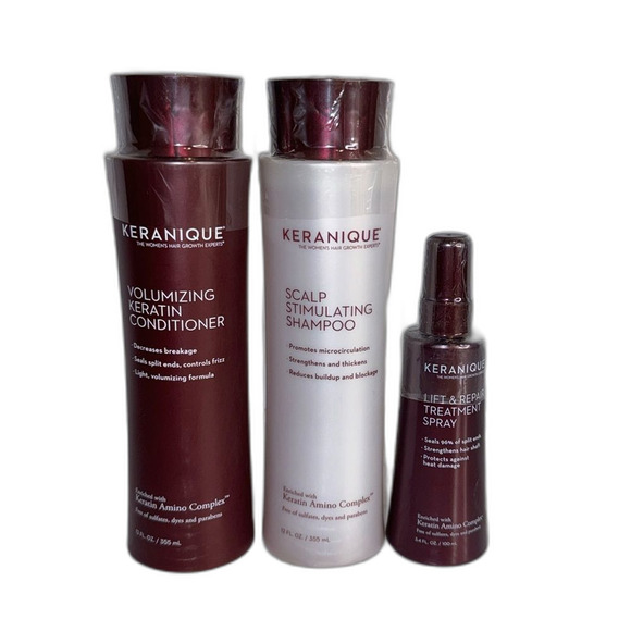 Keranique Scalp Stimulating Shampoo & Volumizing Keratin Conditioner & Lift set - Picture 1 of 10